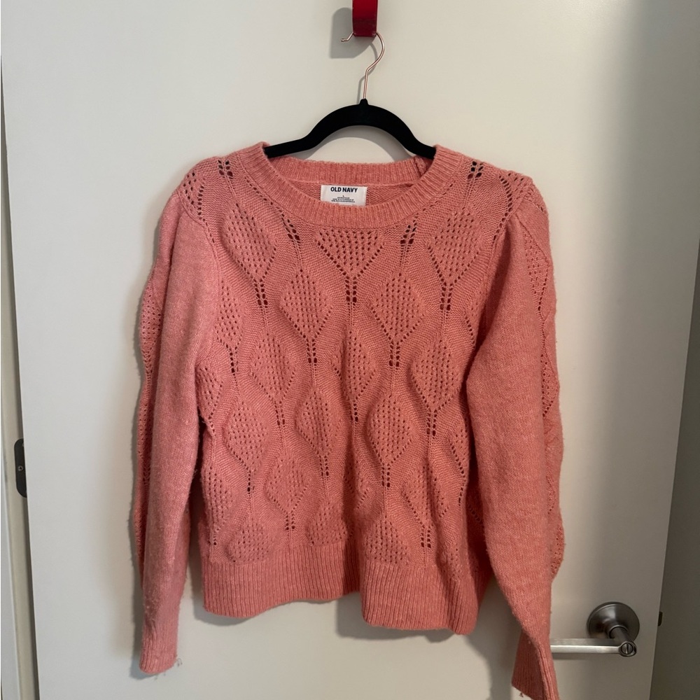 Old Navy Coral Knit Sweater